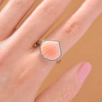 Queen Conch Shell Ring in Rhodium Overlay Sterling Silver 6.06 Ct.