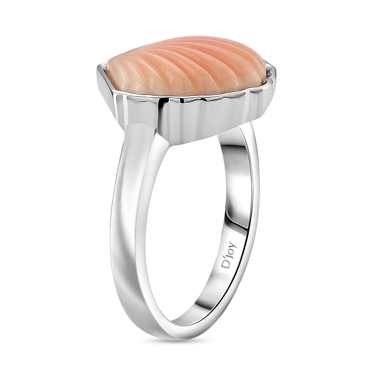 Queen Conch Shell Ring in Rhodium Overlay Sterling Silver 6.06 Ct. 8244895 3