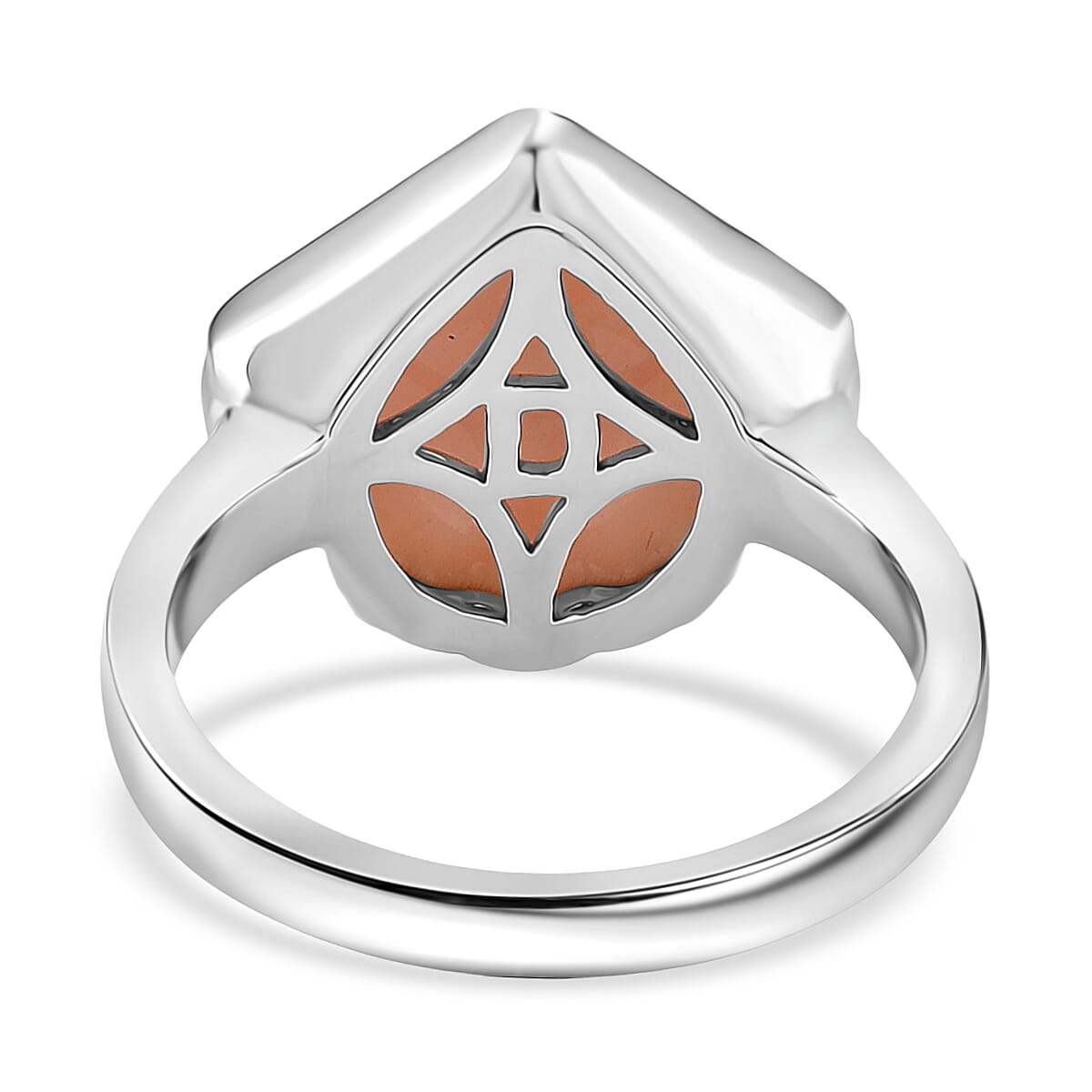 Queen Conch Shell Ring in Rhodium Overlay Sterling Silver 6.06 Ct. 8244895 4