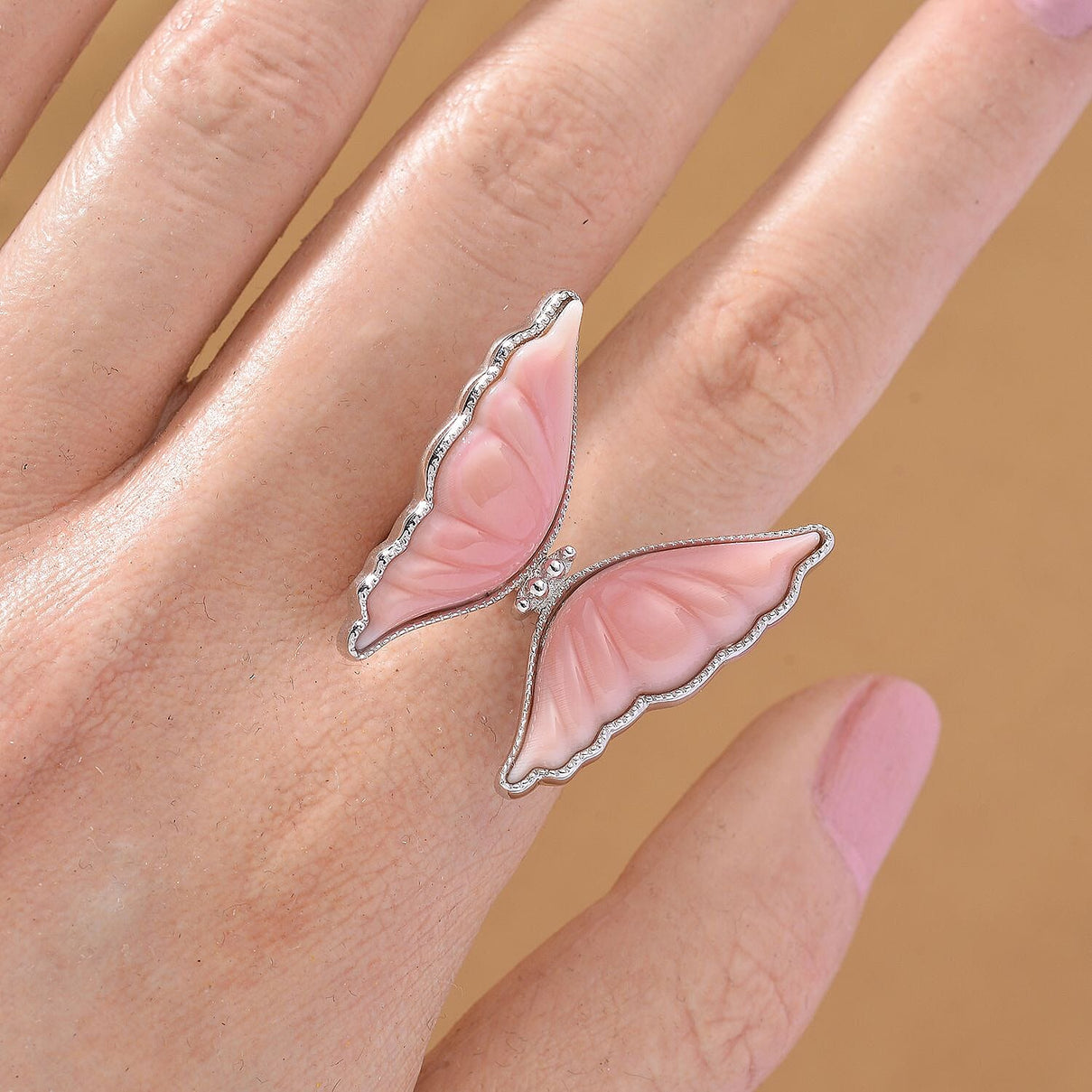 Queen Conch Shell Ring in Rhodium Overlay Sterling Silver 9.06 Ct, Silver Wt. 5.50 Gms. 8244936 2