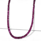 D'Joy - Natural Radiant Ember Garnet Necklace (Size - 18-2 Ext) in Rhodium Overlay Sterling Silver 70.00 Ct.