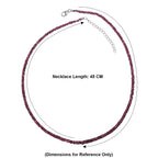 D'Joy - Natural Radiant Ember Garnet Necklace (Size - 18-2 Ext) in Rhodium Overlay Sterling Silver 70.00 Ct.