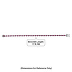 D'Joy - Radiant Ember Garnet Bracelet (Size - 8) with Lock Box in Rhodium Overlay Sterling Silver 8.70 Ct.