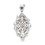 Rainbow Sapphire Pendant in 18K Vermeil Yellow Gold Plated & Rhodium Overlay Sterling Silver 6.12 Ct, Silver Wt. 6.33 Gms.