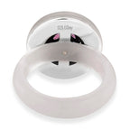 D'Joy Rhodolite Garnet and  Natural Jade Ring in Rhodium Overlay Sterling Silver 20.99 Ct.