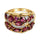 Garnet Cluster Rings