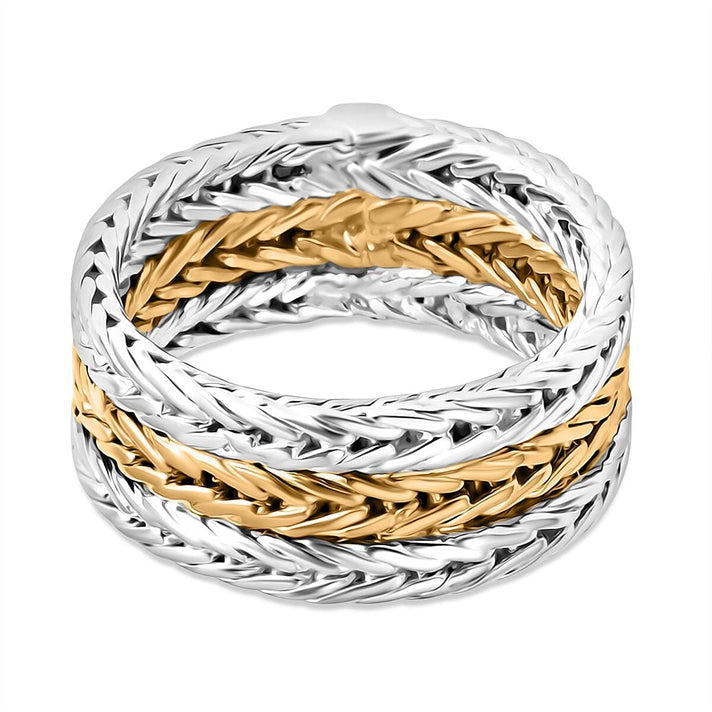 D'Joy Royal Bali Collection Sterling Silver Ring in Two Tone Plated, Silver Wt. 6.90 Gms. 8261727 1
