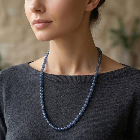 One Time Deal- Santamaria Aquamarine Necklace (Size - 20-2 Ext)  in Rhodium Overlay Sterling Silver 60.00 Ct. 8556526 2