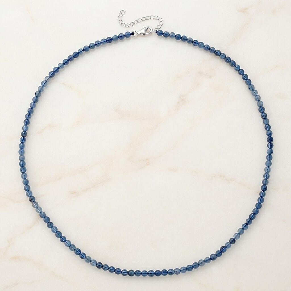 One Time Deal- Santamaria Aquamarine Necklace (Size - 20+2 Ext)  in Rhodium Overlay Sterling Silver 60.00 Ct. V32520813 3
