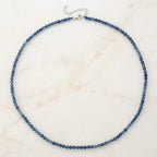 -One Time Deal- Santamaria Aquamarine Necklace (Size - 20-2 Ext)  in Rhodium Overlay Sterling Silver 60.00 Ct.