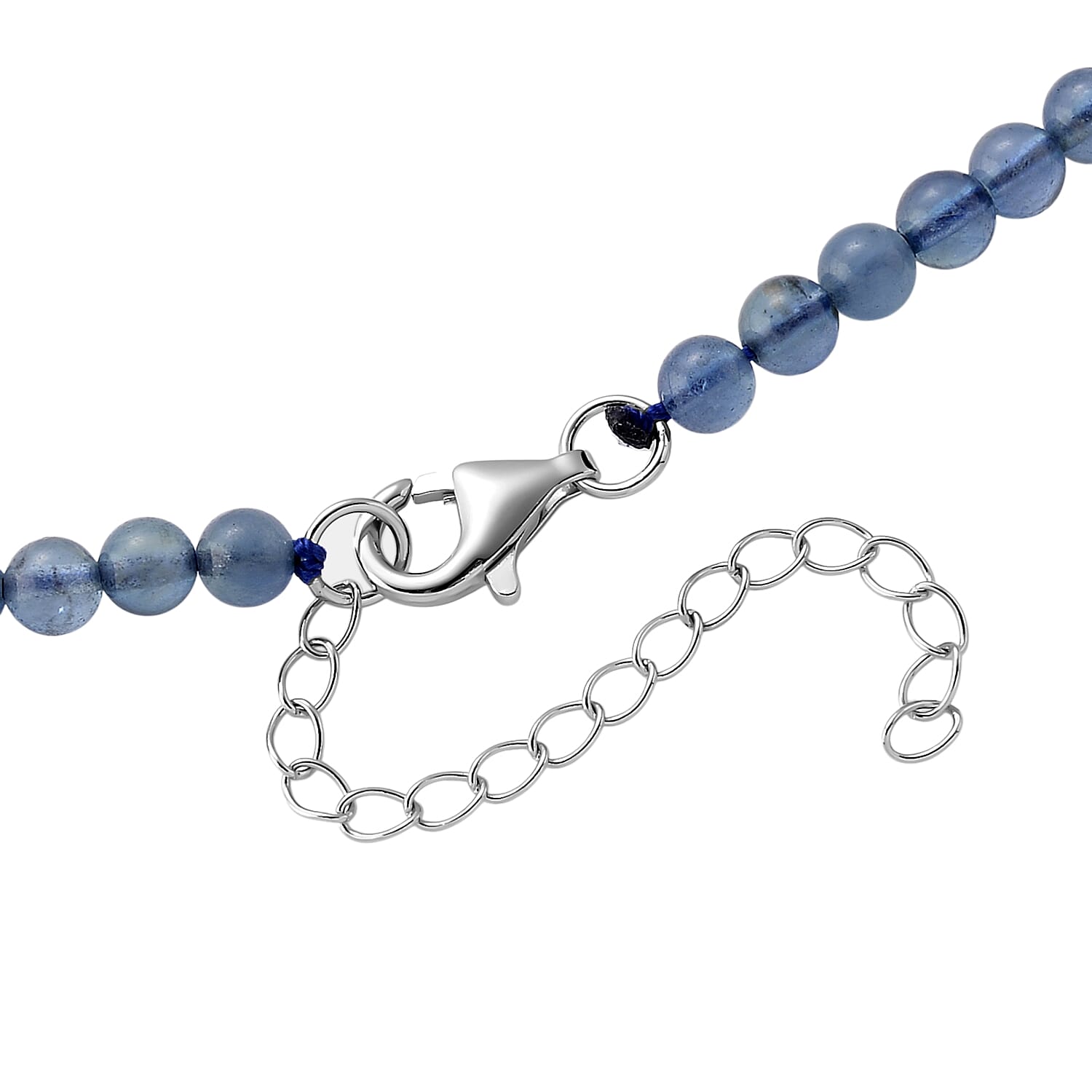 One Time Deal- Santamaria Aquamarine Necklace (Size - 20+2 Ext)  in Rhodium Overlay Sterling Silver 60.00 Ct. V32520813 5