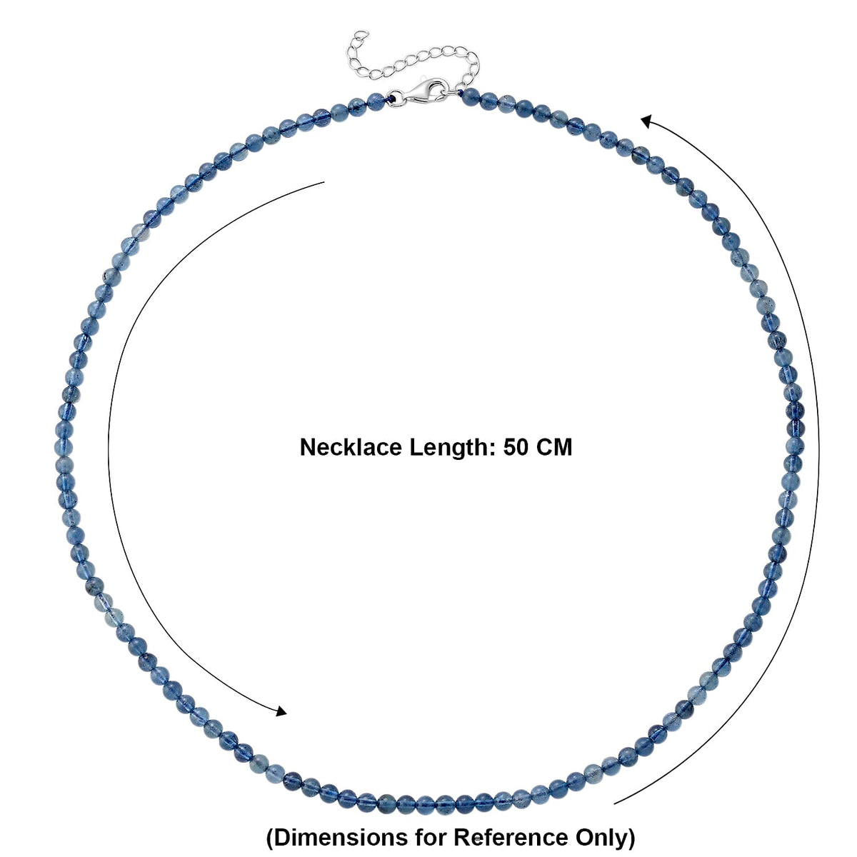 One Time Deal- Santamaria Aquamarine Necklace (Size - 20+2 Ext)  in Rhodium Overlay Sterling Silver 60.00 Ct. V32520813 6
