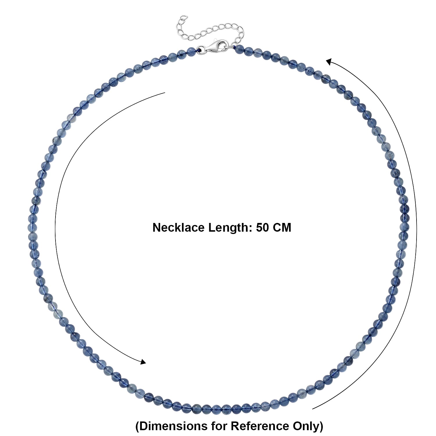 One Time Deal- Santamaria Aquamarine Necklace (Size - 20+2 Ext)  in Rhodium Overlay Sterling Silver 60.00 Ct. V32520813 6