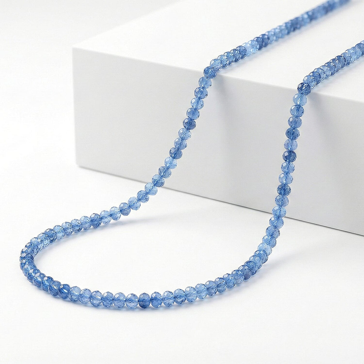 D'Joy AAA Brazilian Santa Maria Aquamarine Necklace (Size - 18-2 EXT) with Lobster Clasp in Rhodium Overlay Sterling Silver 48.00 Ct 8438868 0