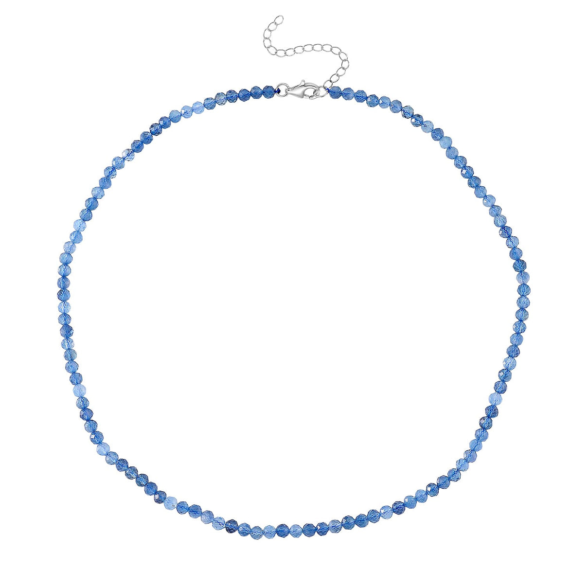D'Joy AAA Brazilian Santa Maria Aquamarine Necklace (Size - 18-2 EXT) with Lobster Clasp in Rhodium Overlay Sterling Silver 48.00 Ct 8438868 4