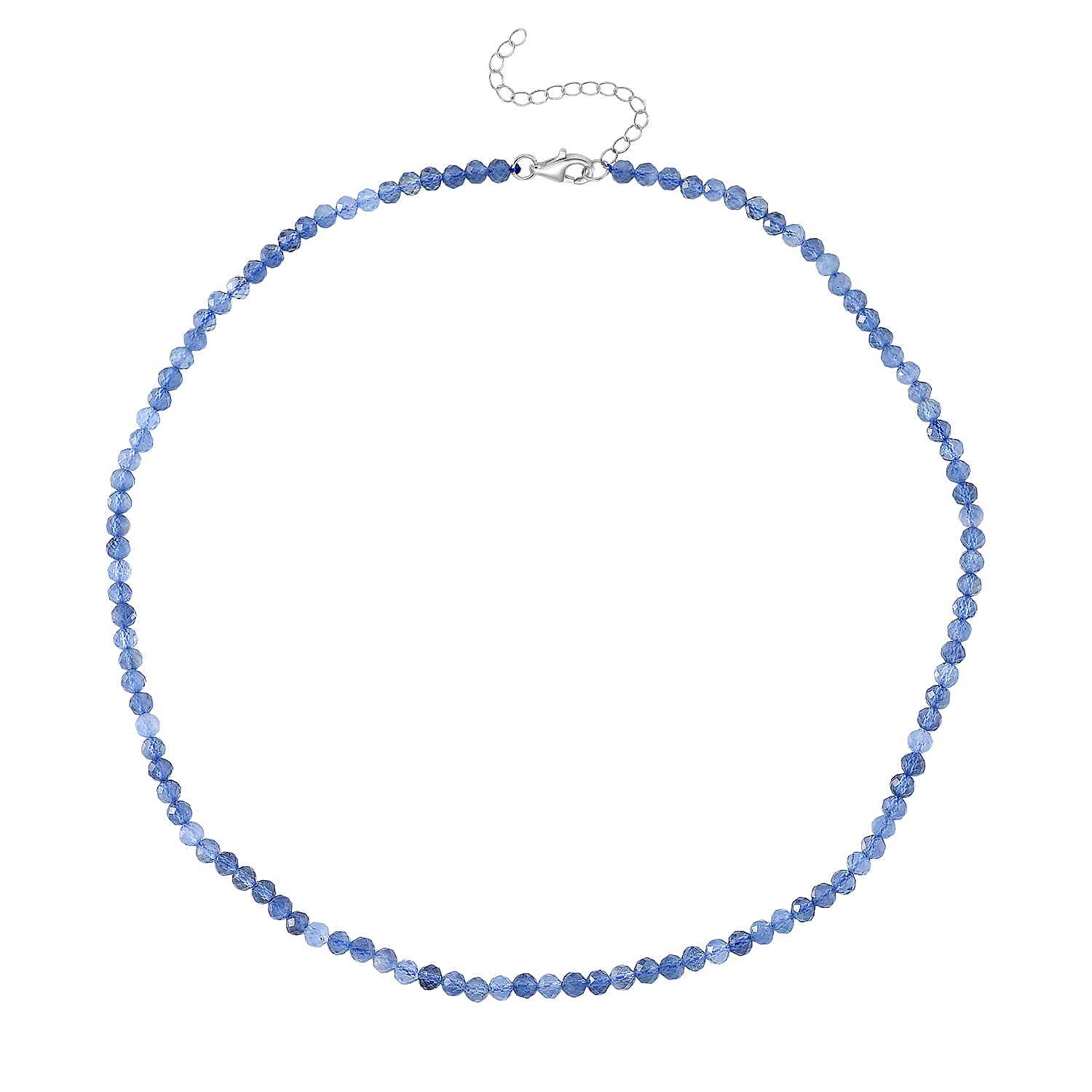 D'Joy AAA Brazilian Santa Maria Aquamarine Necklace (Size - 18-2 EXT) with Lobster Clasp in Rhodium Overlay Sterling Silver 48.00 Ct 8438868 4
