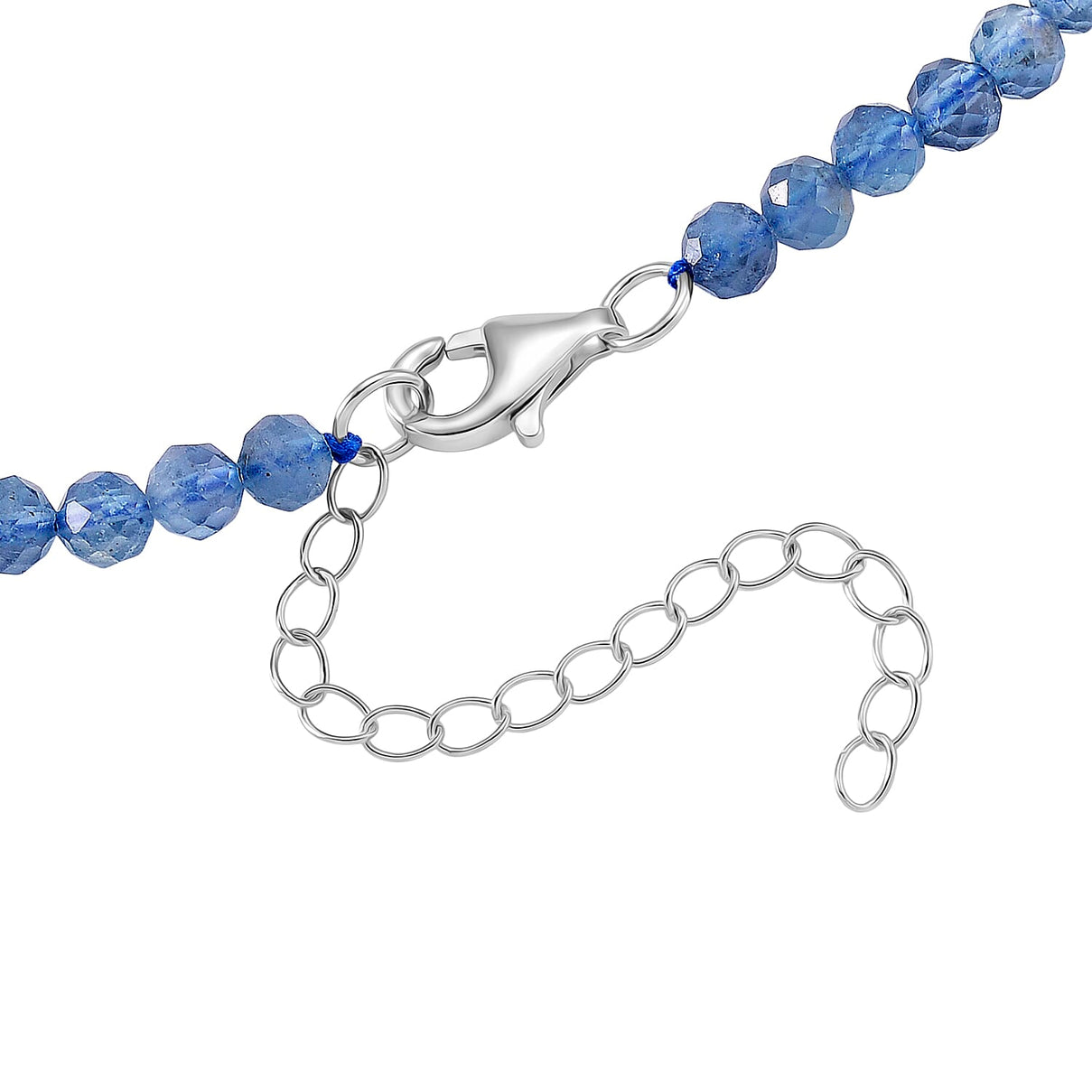 D'Joy AAA Brazilian Santa Maria Aquamarine Necklace (Size - 18-2 EXT) with Lobster Clasp in Rhodium Overlay Sterling Silver 48.00 Ct 8438868 5