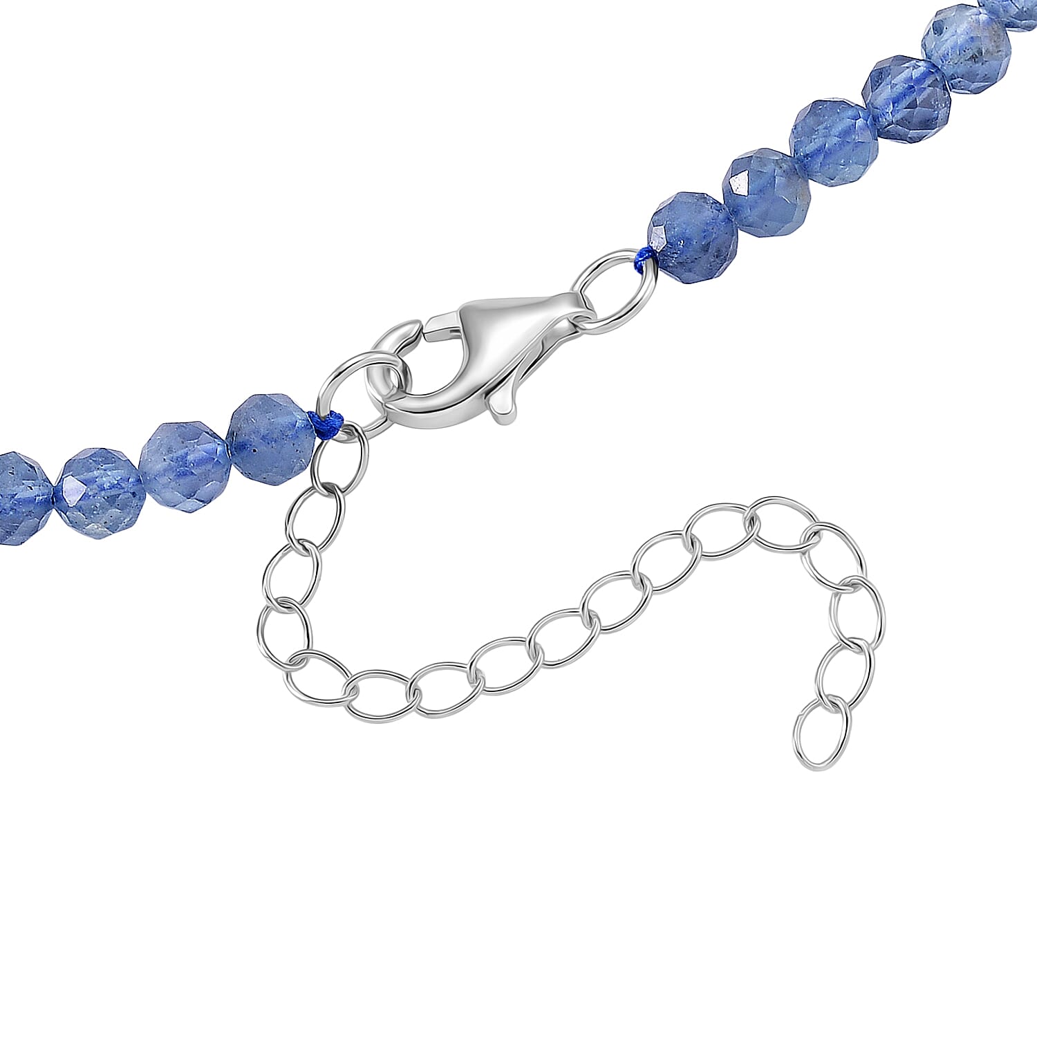 D'Joy AAA Brazilian Santa Maria Aquamarine Necklace (Size - 18-2 EXT) with Lobster Clasp in Rhodium Overlay Sterling Silver 48.00 Ct 8438868 5