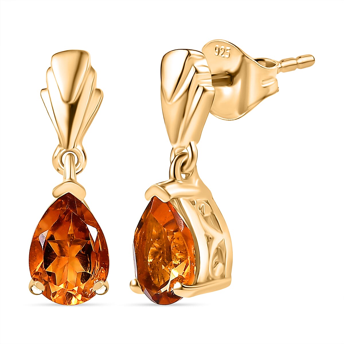 D'Joy Serra Gaucha Citrine Dangling Earring Sterling Silver 1.34 Ct. 8277259 0