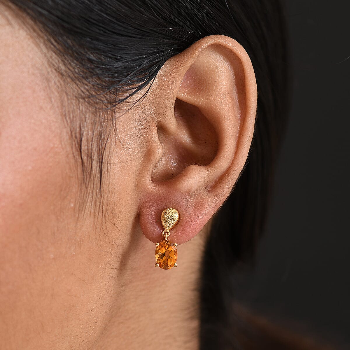 D'Joy Serra Gaucha Citrine Dangling Earring Sterling Silver 2.37 Ct. 8282887 2