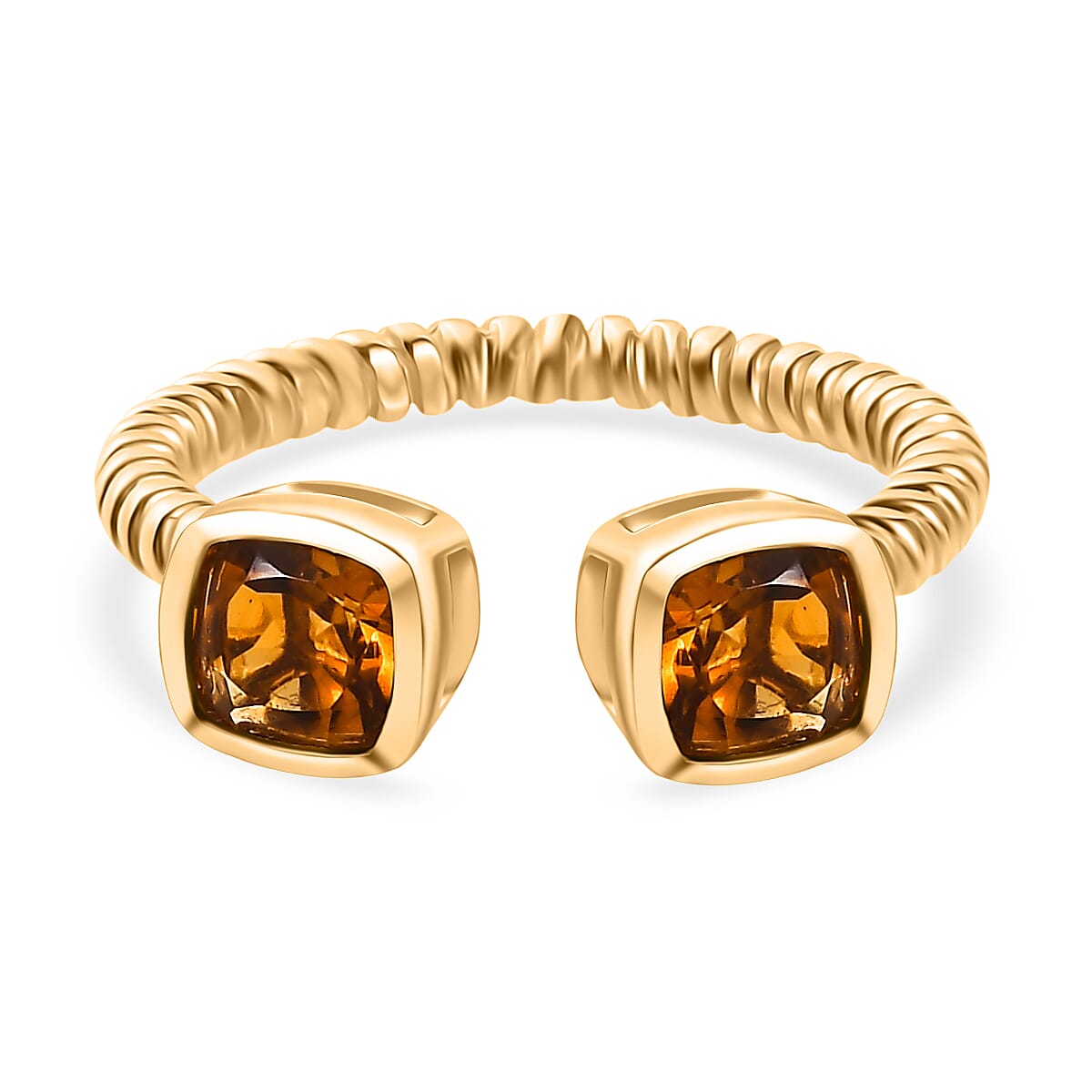 D'Joy Serra Gaucha Citrine Ring in Yellow Gold Plated Sterling Silver 1.09 Ct. 8282902 0