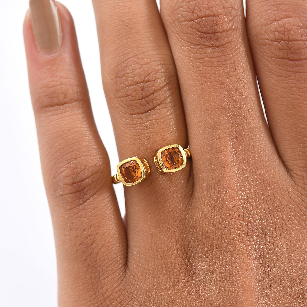 D'Joy Serra Gaucha Citrine Ring in Yellow Gold Plated Sterling Silver 1.09 Ct. 8282902 2