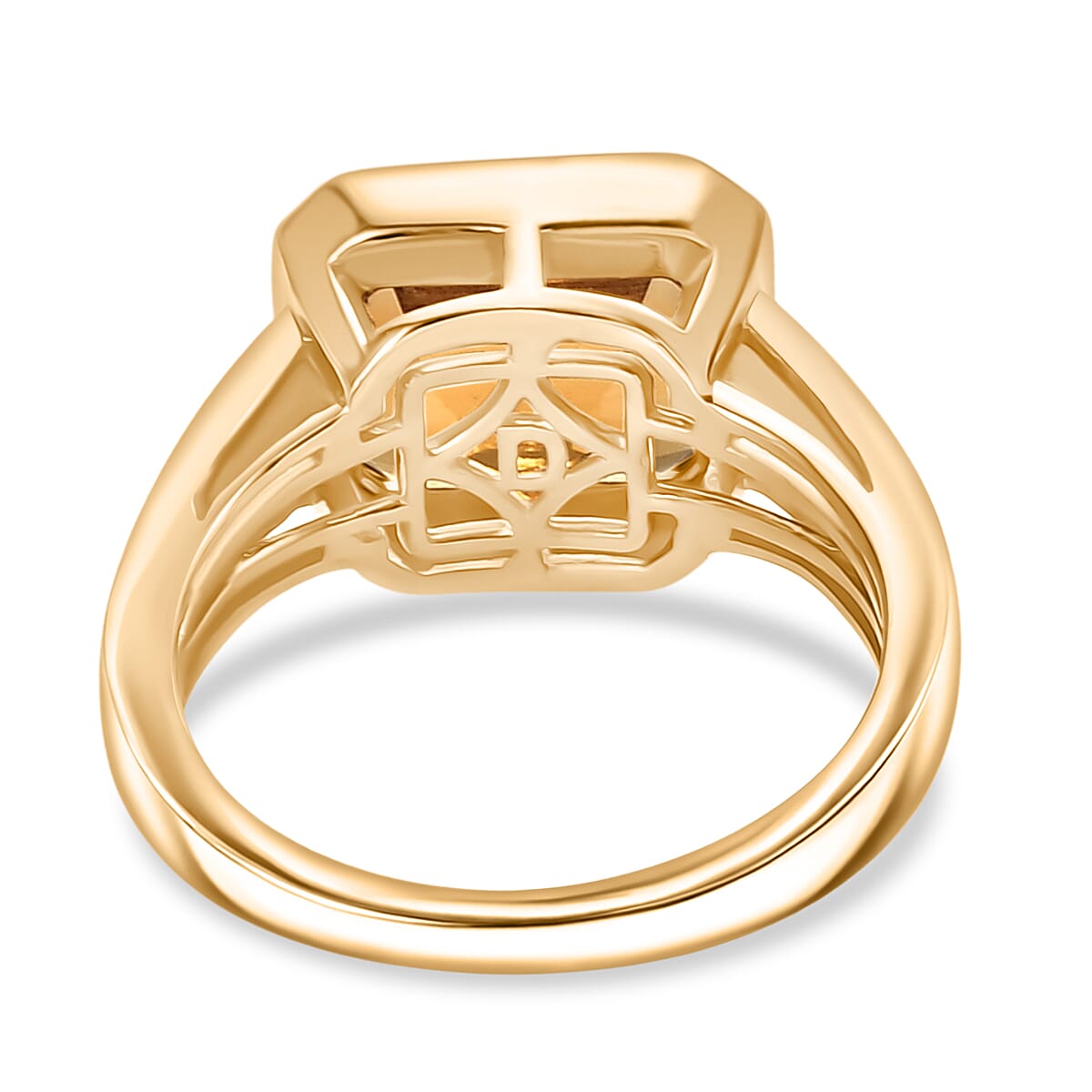 D'Joy Serra Gaucha Citrine Solitaire Ring in 18K Yellow Gold Plating Sterling Silver 3.24 Ct. 8287059 5