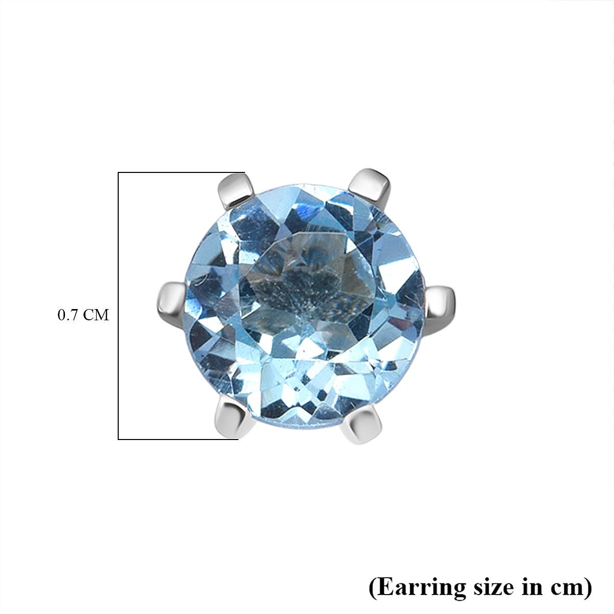 D'Joy Skyblue Topaz Earring in Rhodium Overlay Sterling Silver 2.22 Ct. 8296286 5
