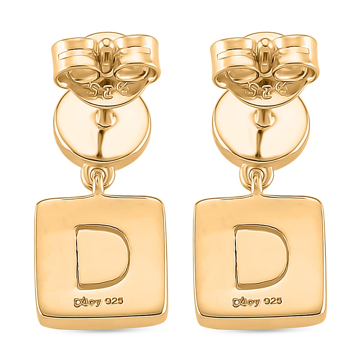 D'Joy Sleeping Beauty Turquoise Drop Earring with Push Back in Yellow Gold Plated Sterling Silver 2.33 Ct. 8274395 5