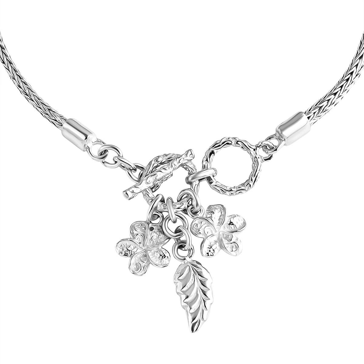 D'Joy Sterling Silver T-Bar Bracelet (Size 7.5-8), Silver Wt. 9.20 Gms. 8261232 3