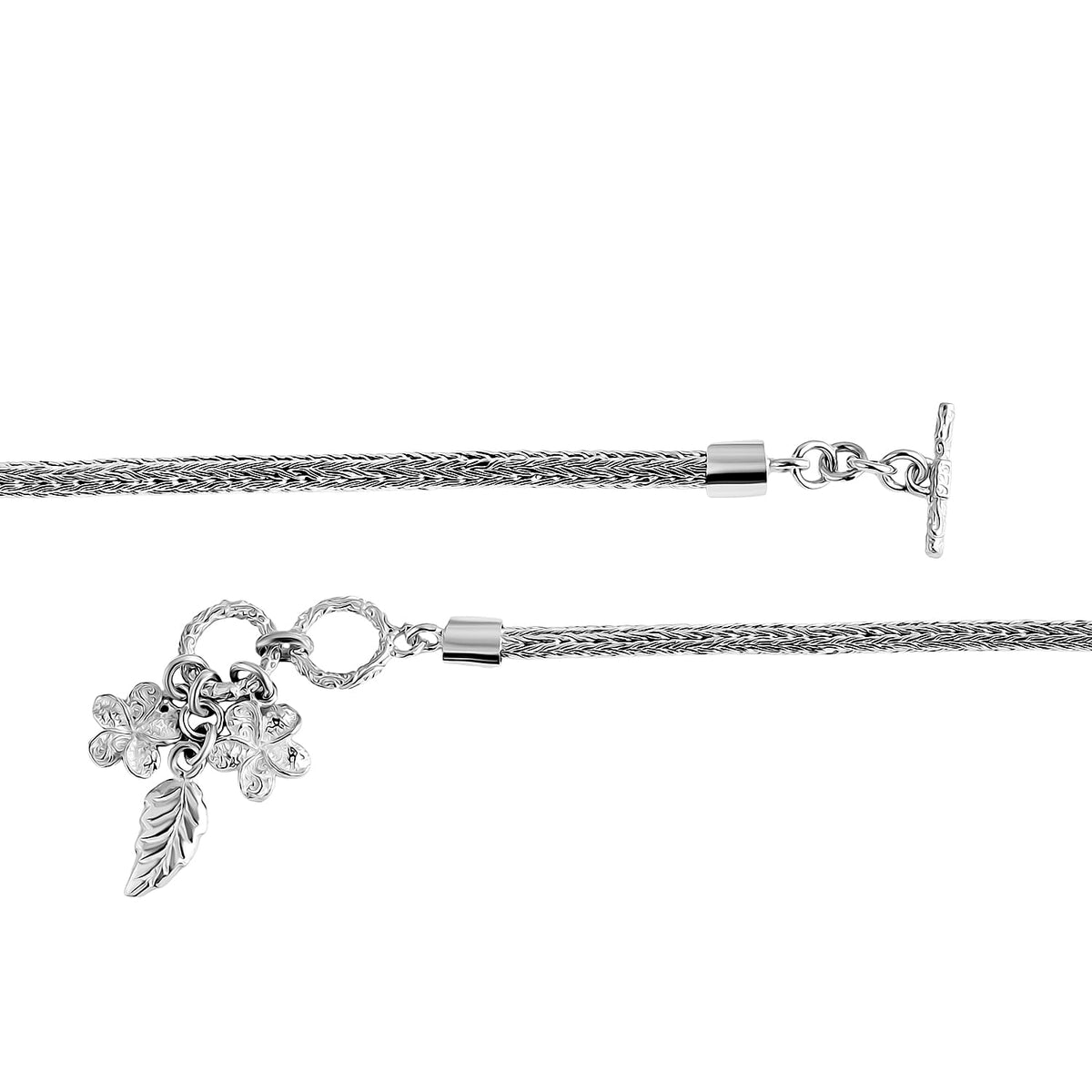D'Joy Sterling Silver T-Bar Bracelet (Size 7.5-8), Silver Wt. 9.20 Gms. 8261232 4