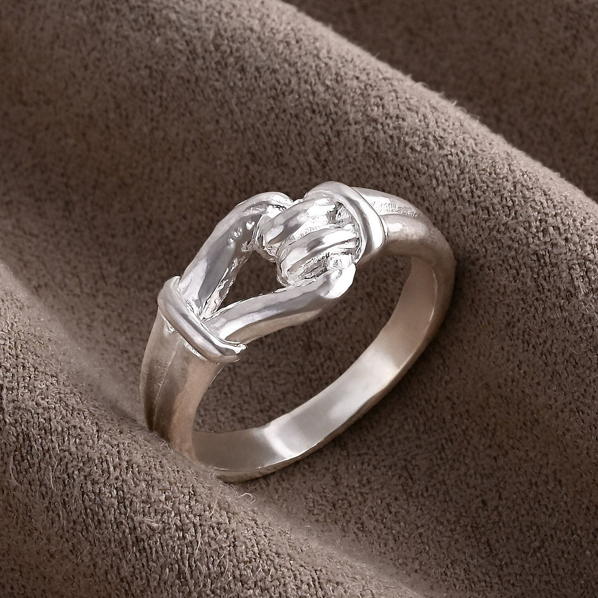 D'Joy Sterling Silver Love Knot Ring, Silver Wt. 5.50 Gms. 8285945 1