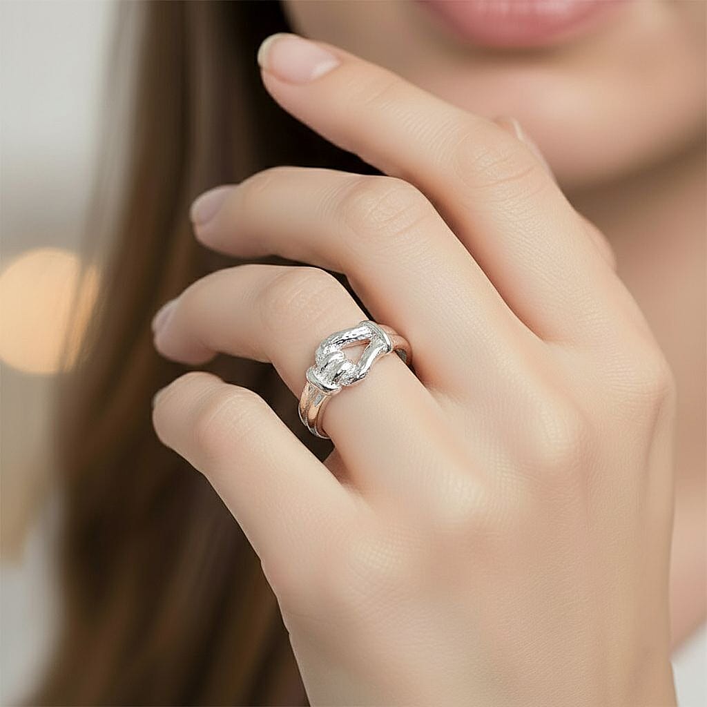D'Joy Sterling Silver Love Knot Ring, Silver Wt. 5.50 Gms. 8285945 2