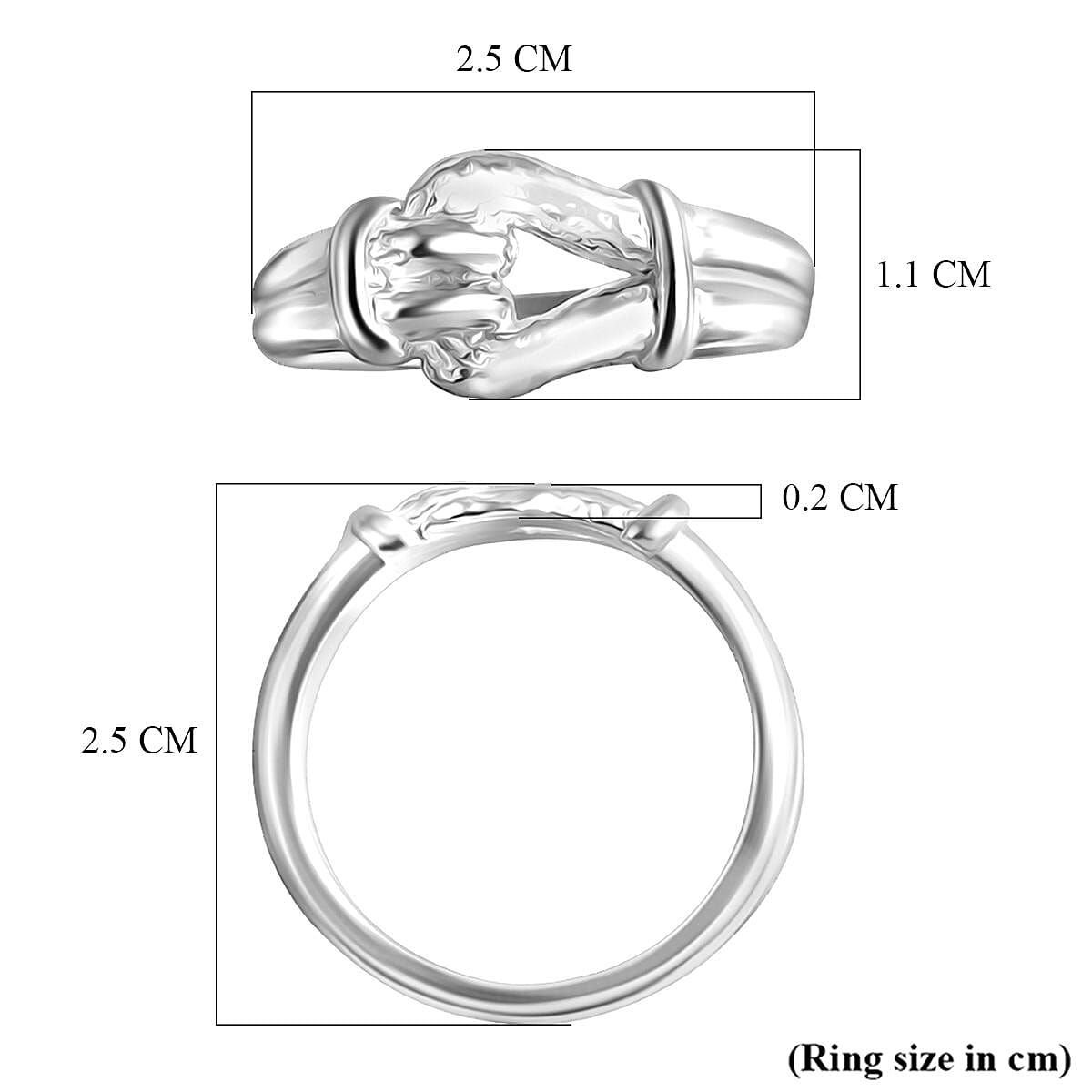 D'Joy Sterling Silver Love Knot Ring, Silver Wt. 5.50 Gms. 8285945 5