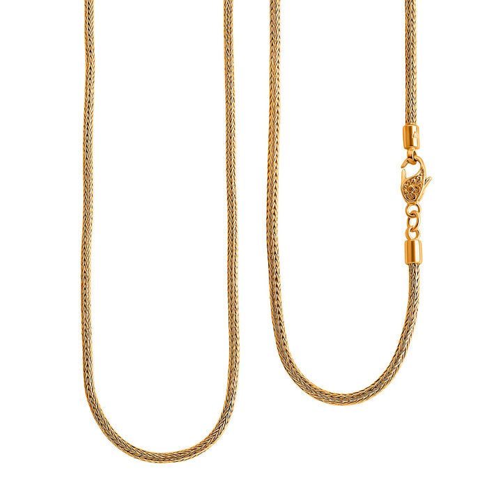 BIGGEST CLEARANCE BALI DEAL - D'Joy 22K Vermeil Yellow Gold Plated Sterling Silver Tulang Naga Necklace (Size - 20) with Lobster Clasp, 8484477 1