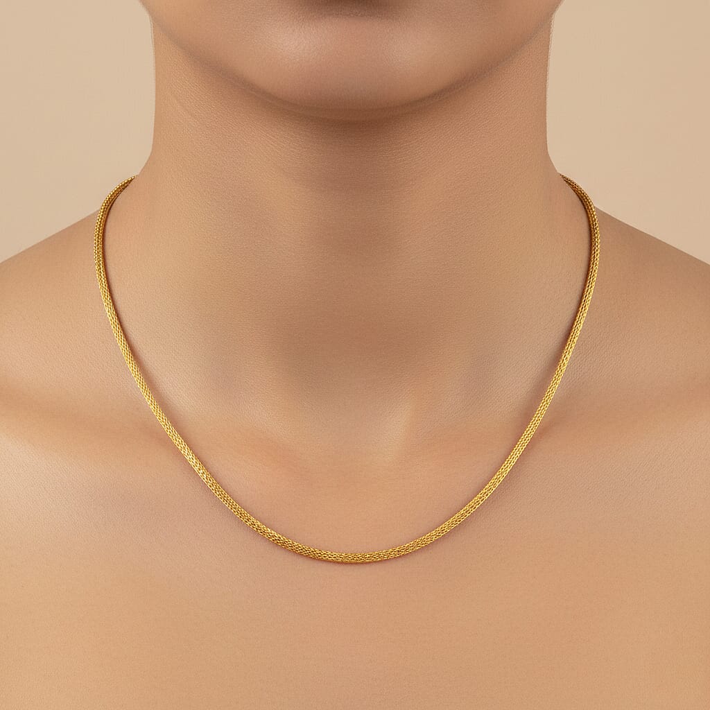 BIGGEST CLEARANCE BALI DEAL - D'Joy 22K Vermeil Yellow Gold Plated Sterling Silver Tulang Naga Necklace (Size - 20) with Lobster Clasp, V32575216 2