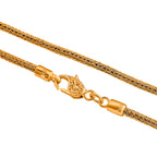 Royal Bali Collection - D'Joy 22K Vermeil Yellow Gold Plated Sterling Silver Tulang Naga Necklace (Size - 20) with Lobster Clasp, Silver Wt.18.61 Gms