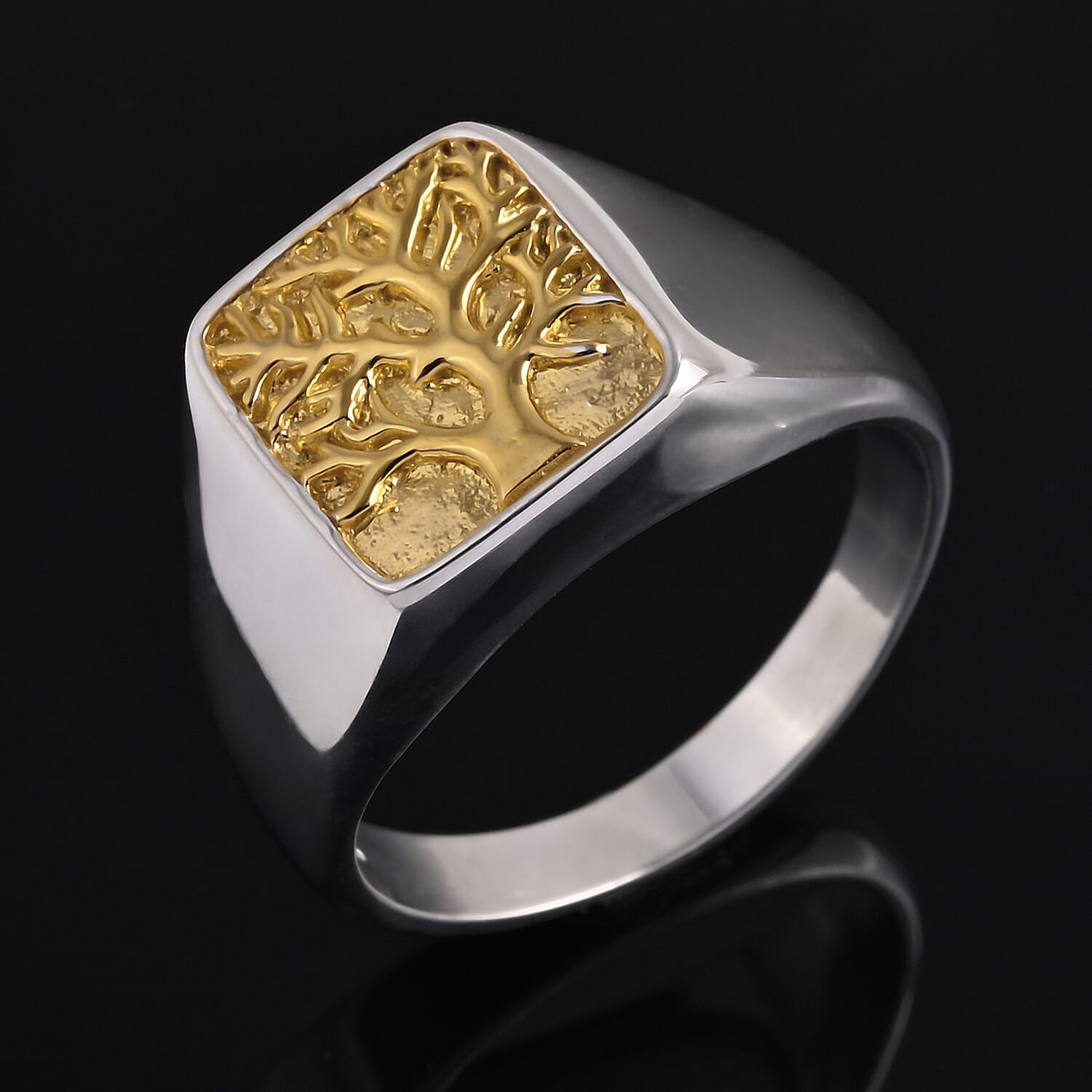Royal Bali Collection - D'Joy Sterling Silver Ring in Two Tone Plated, Silver Wt. 6.80 Gms. 8261748 1
