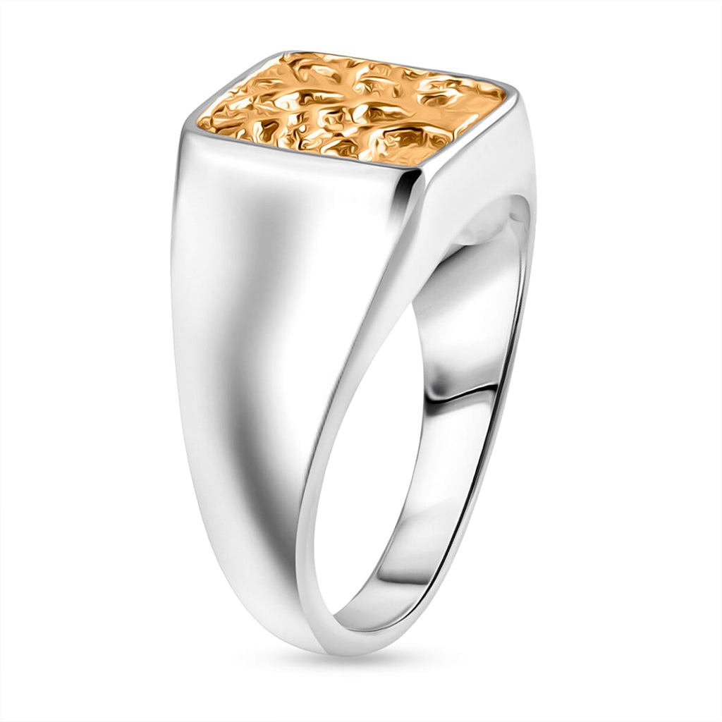 Royal Bali Collection - D'Joy Sterling Silver Ring in Two Tone Plated, Silver Wt. 6.80 Gms.