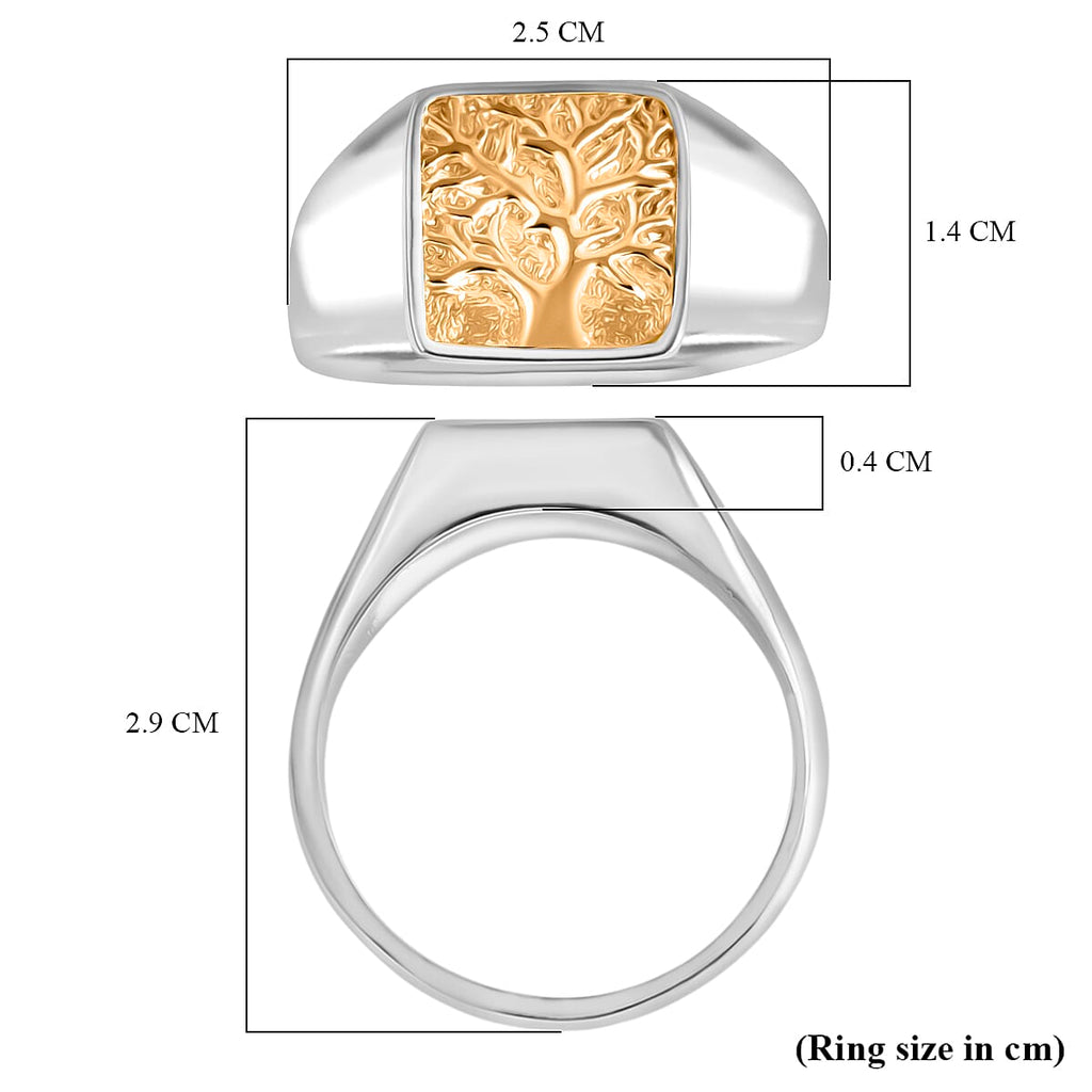 Royal Bali Collection - D'Joy Sterling Silver Ring in Two Tone Plated, Silver Wt. 6.80 Gms.