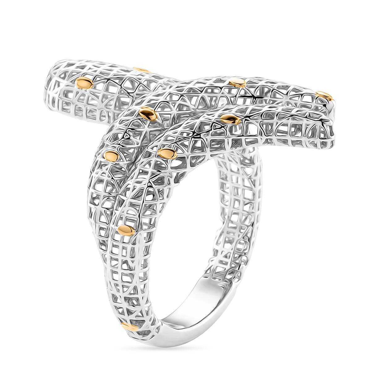 D'Joy Two Tone Plated Sterling Silver Filigree Craft Ring 8344598 4