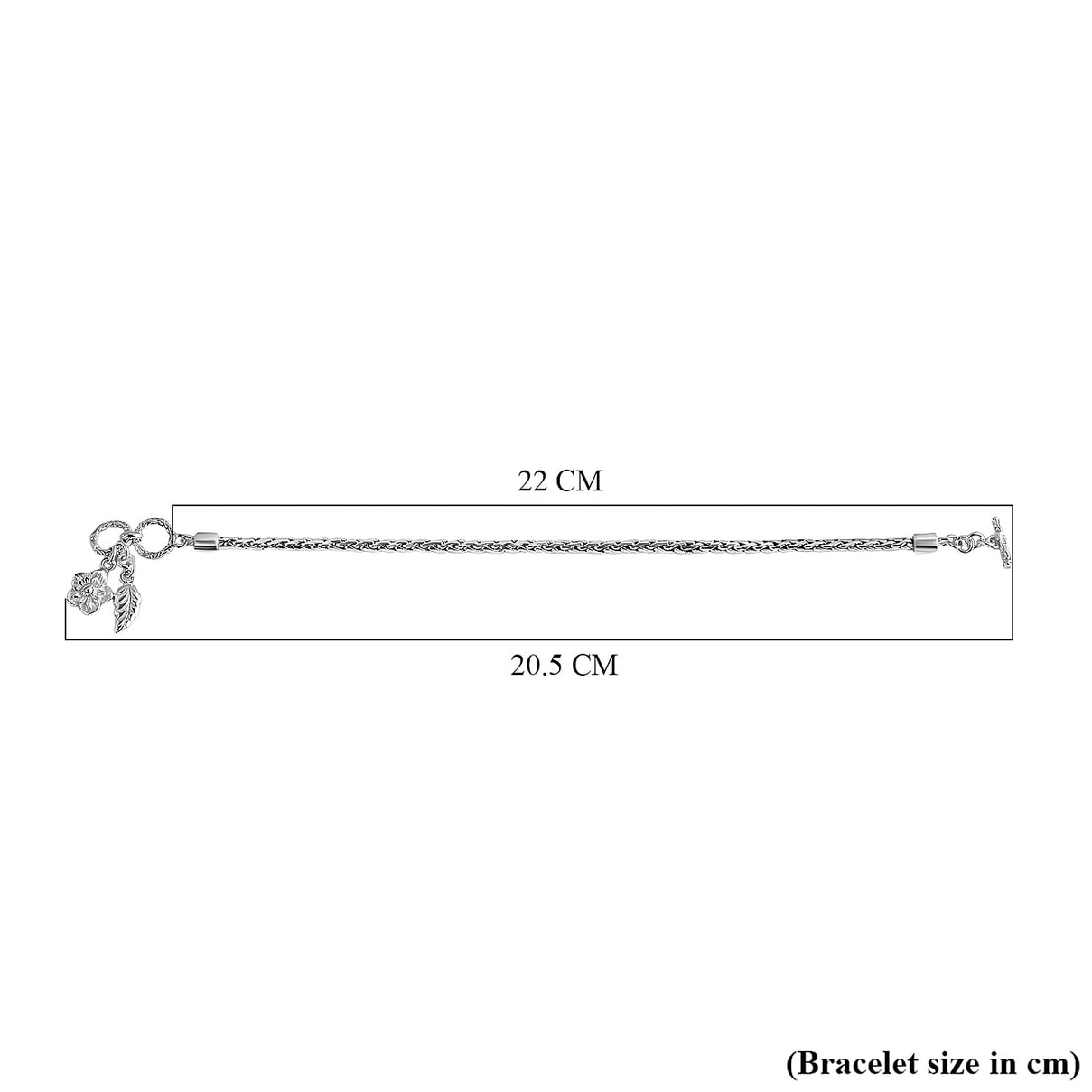 D'Joy Sterling Silver T-Bar Bracelet (Size 7.5-8), Silver Wt. 9.50 Gms. 8261229 5