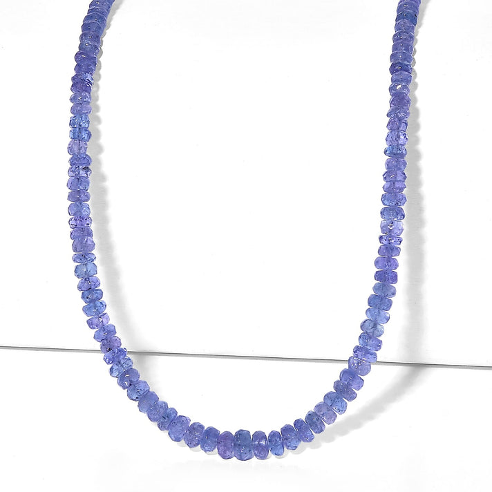 D'Joy - Tanzanite Necklace (Size - 18+2 Ext) in Rhodium Overlay Sterling Silver 70.00 Ct. 8550992 1