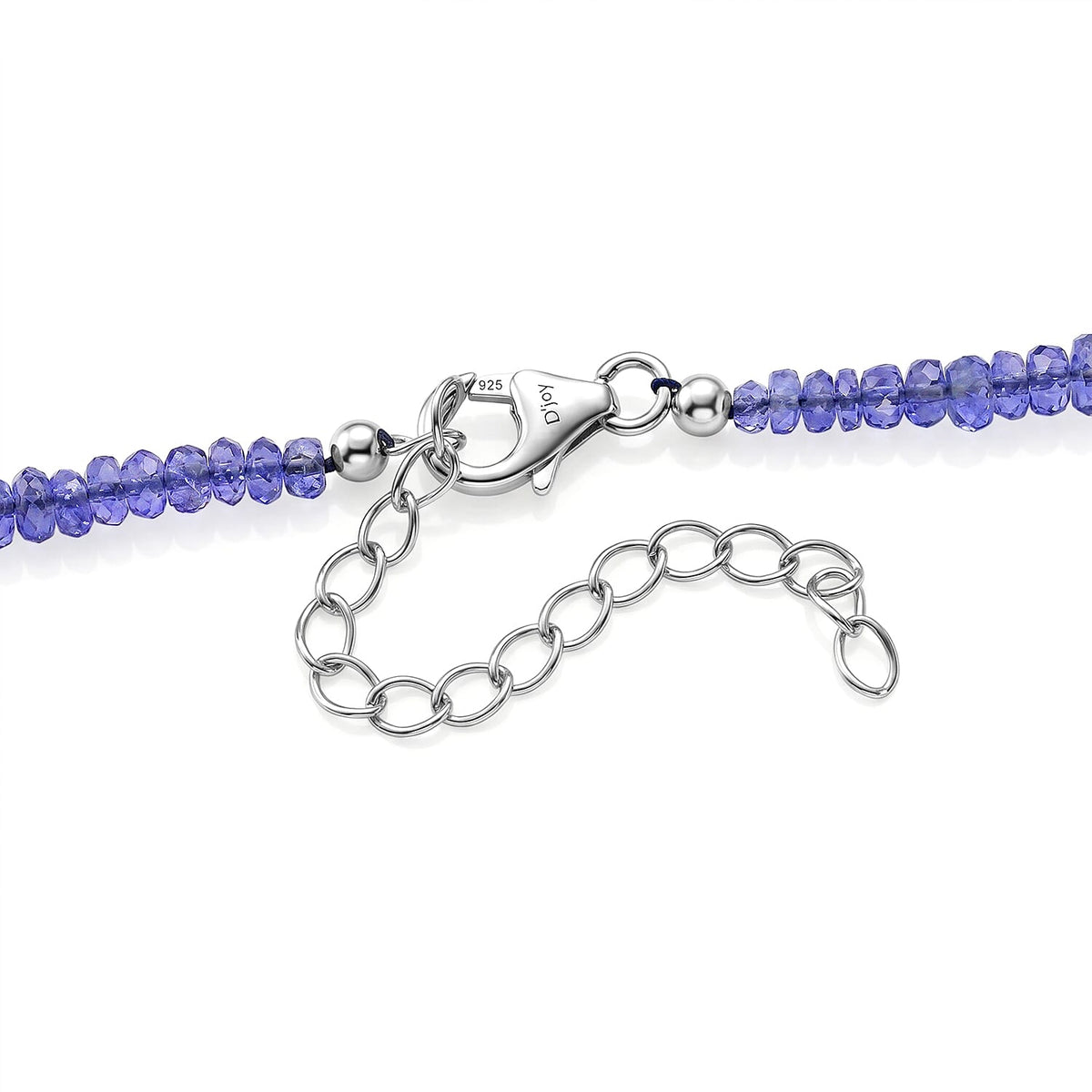 D'Joy - Tanzanite Necklace (Size - 18+2 Ext) in Rhodium Overlay Sterling Silver 70.00 Ct. 8550992 5