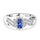 Silver Tanzanite Halo Rings