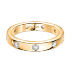 D'Joy White Moissanite Band Ring in 18K YG PlatingSterling Silver  0.540  Ct.