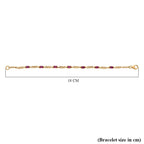 D'joy African Ruby Bracelet (Size - 7) with Lobster Clasp in Yellow Gold Plated Sterling Silver 2.36 Ct, Silver Wt. 5.10 Gms.
