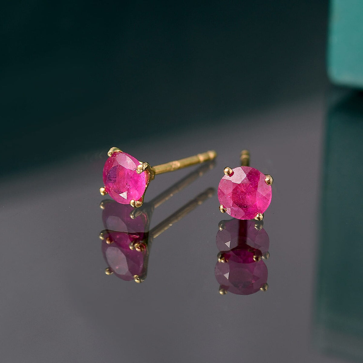 African Ruby Earring in 14K Gold Plated Sterling Silver 1.52 Ct. 8185291 2