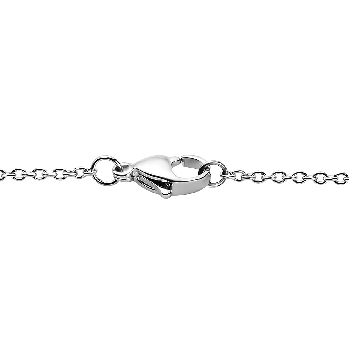 African Ruby &amp; White Zircon Necklace (Size - 20) in Rhodium Overlay Sterling Silver 2.75 Ct. 8207147 6