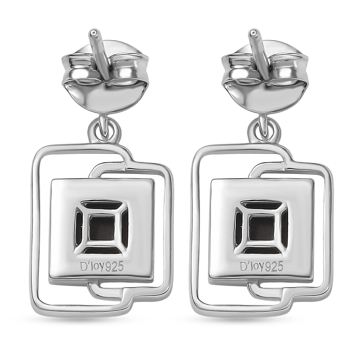 D'joy Ammolite Dangling Earring in Rhodium Overlay Sterling Silver 2.12 Ct. 8191837 5